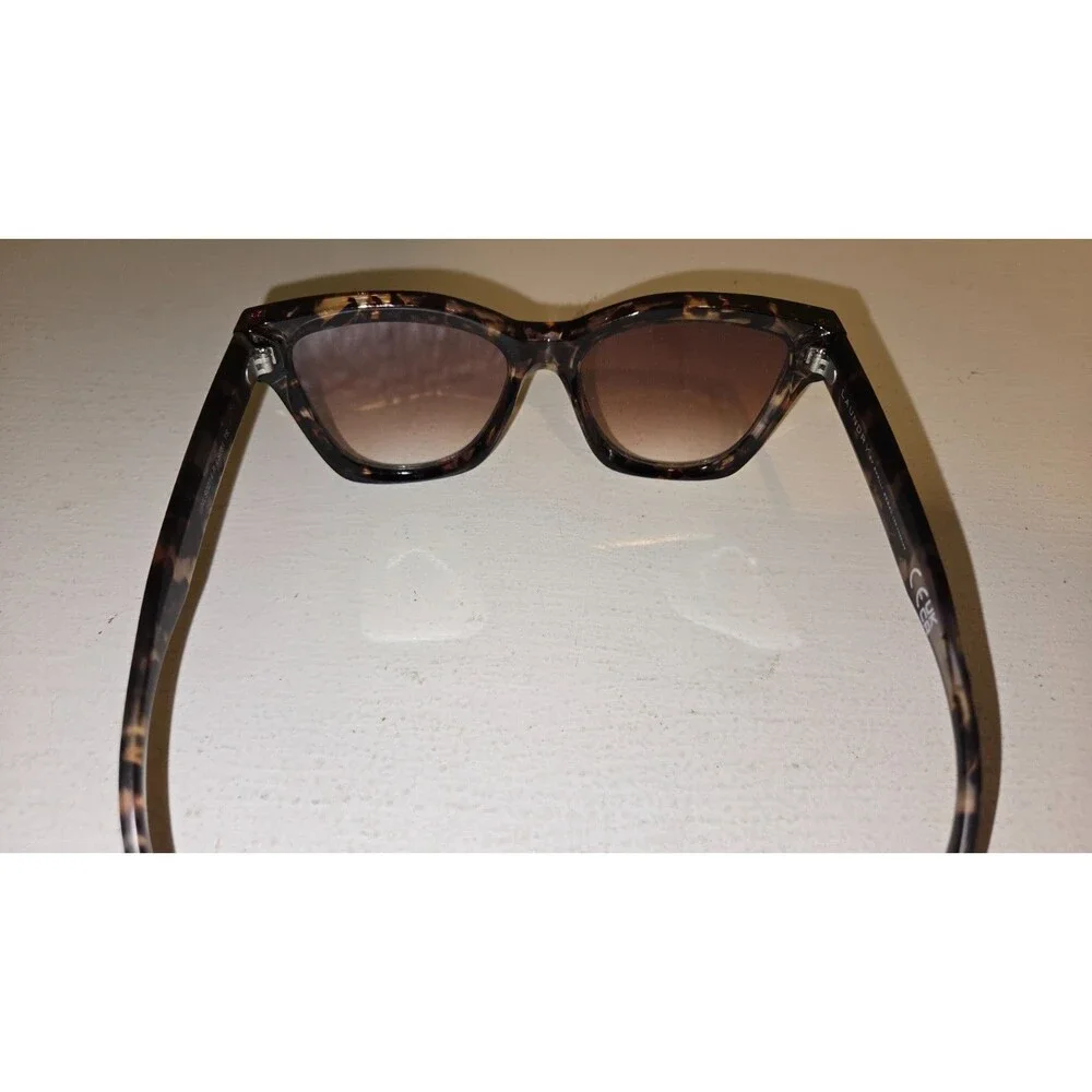 Laundry Shelli Segal Womens Brown/ Black/Gold Tortoise Geometric Sunglasses